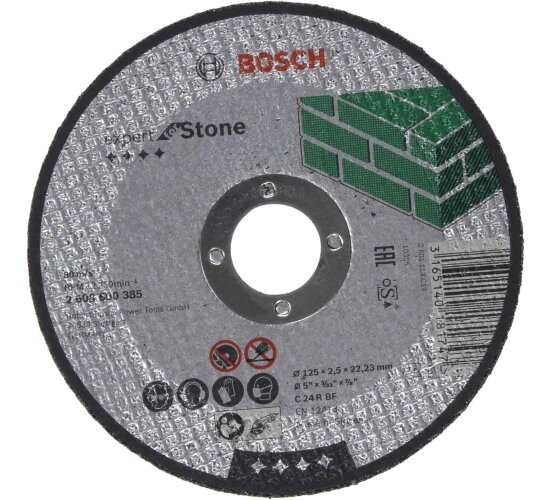 Bosch Trennscheibe Stein, Granit, C 24 R BF, Ø 125 mm, 2.5 mm Expert gerade für Winkelschleifer