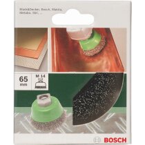 Bosch Topfbürste Gewellter Draht, Edelstahl, ø 65 mm, M14 für Winkelschleifer