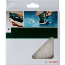 Bosch Polierscheibe Polierfilz Lammwollhaube Klett 125...