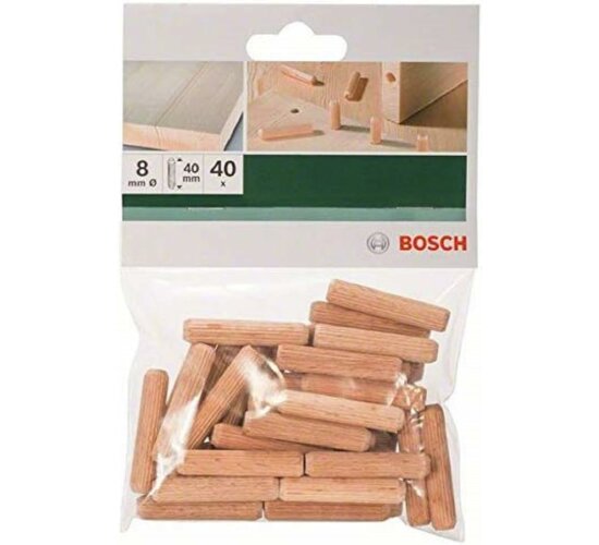 Bosch 40 x Holzdübel 8 x 40 mm