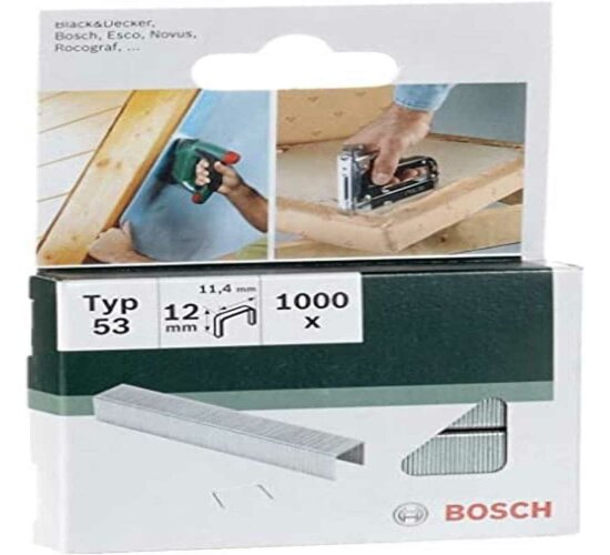 Bosch  KlammernTyp 53 - 11,4 x 0,74 x 12 mm 1000 Stk. 2609255822