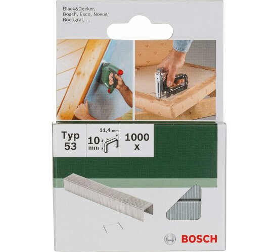 Bosch  KlammernTyp 53 - 11,4 x 0,74 x 10 mm 1000 Stk. 2609255821