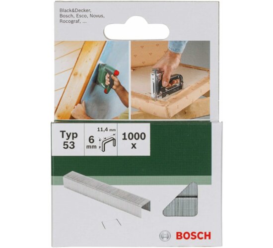 Bosch  KlammernTyp 53 - 11,4 x 0,74 x 6 mm 1000 Stk. 2609255819