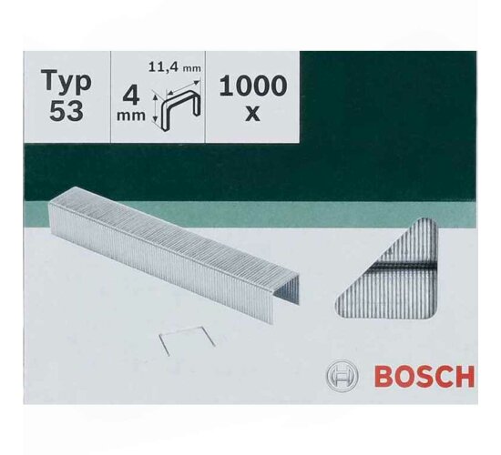 Bosch  KlammernTyp 53 - 11,4 x 0,74 x 4 mm 1000 Stk. 2609255857