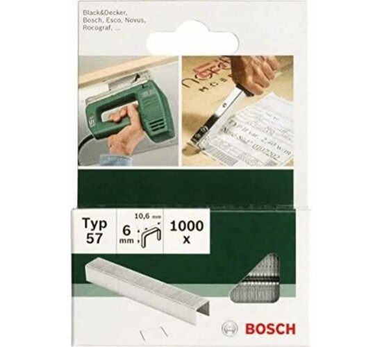 Bosch  KlammernTyp 57 - 10.6 x 1.25  x 6 mm 1000 Stk.2609255845