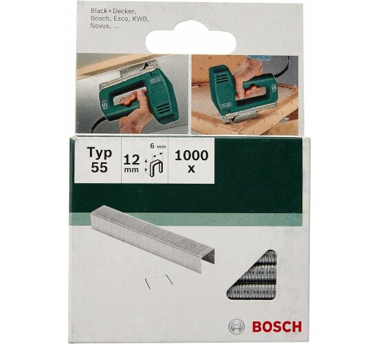 Bosch  KlammernTyp 55 - 6 x 1.08 x 12 mm 1000 Stk.2609255825