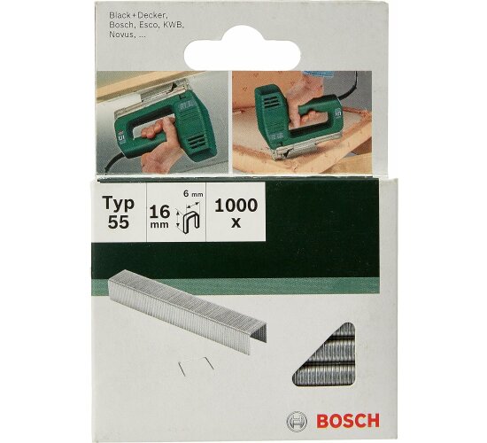 Bosch  KlammernTyp 55 - 6 x 1.08 x 16 mm 1000 Stk.2609255827