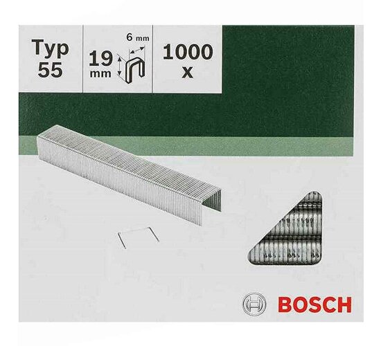 Bosch  Klammern Typ 55 - 6 x 1.08 x 19 mm 1000 Stk.2609255828