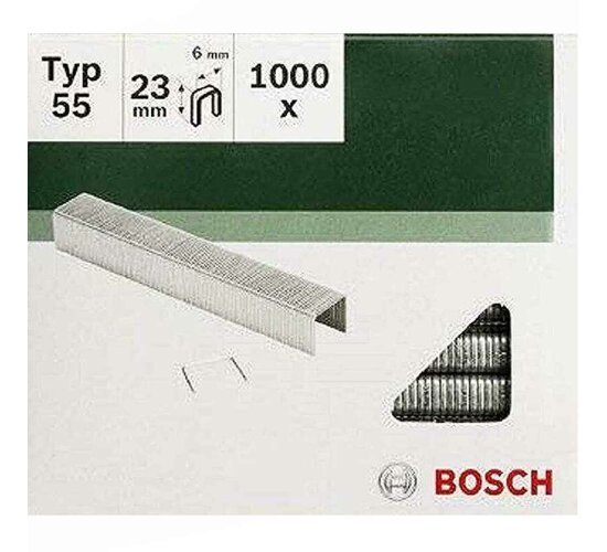 Bosch KlammernTyp 55 - 6 x 1.08 x 23 mm 1000 Stk.2609255829, 7,99 €