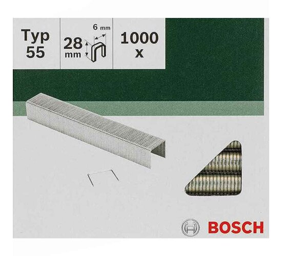 Bosch  Klammern Typ 55 - 6 x 1.08 x 28 mm 1000 Stk.2609255830