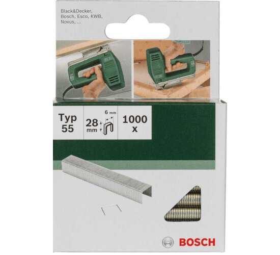 Bosch  KlammernTyp 55 - 6 x 1.08 x 28 mm 1000 Stk.2609255830