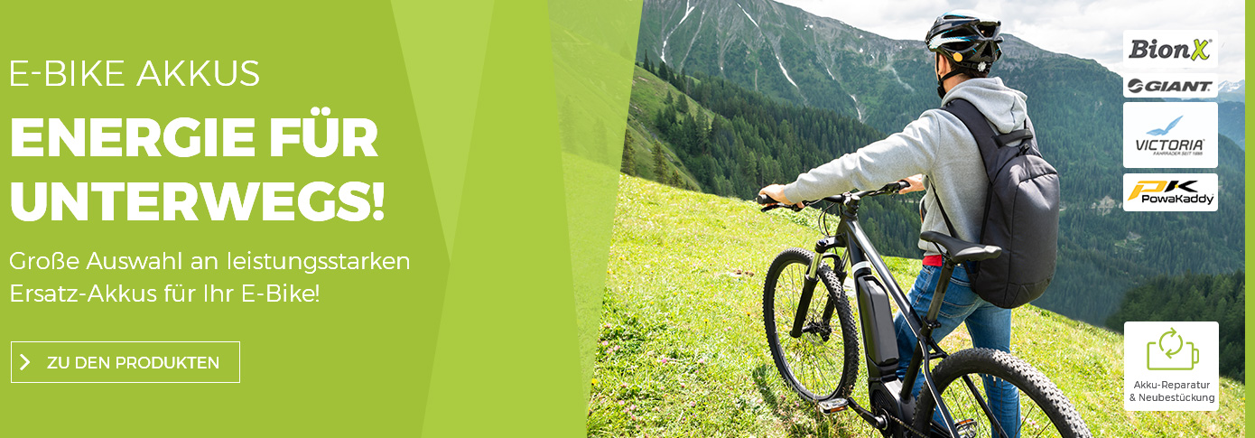 E-Bike Akkus - Energie für unterwegs